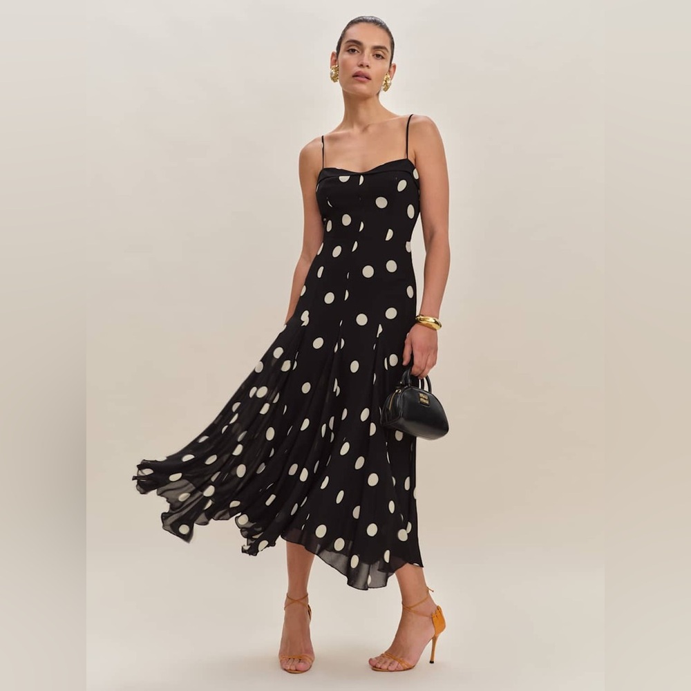 Reformation Fredo Polka Dot Dress